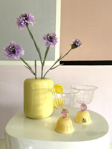 klevering vaas snail yellow