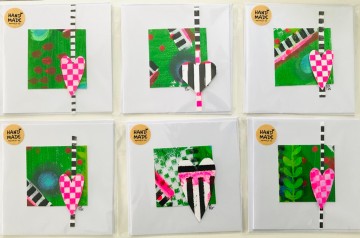 Set kunstkaarten hart hh9