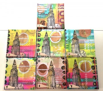 Martinitoren op canvas