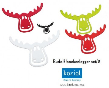Koziol RUDOLF set/2 boekenleggers  in diverse kleuren