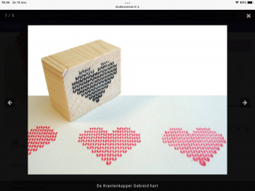 Stempel gebreid hart