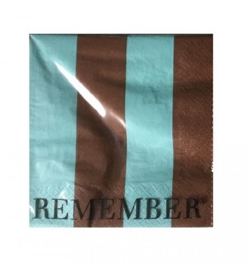 Aqua bruin servetten van remember