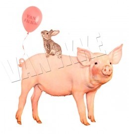 Van ikke strijkapplicatie: vrolijk varken