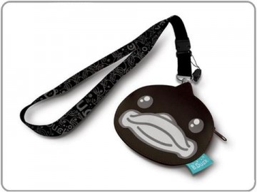 B. duck portemonneetje met pasjeshouder en mobielkoordje