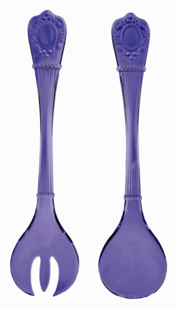 slabestek set uit de Baroque & Rock serie: transparant paars/blauw