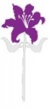 Bookmark flower lily purple