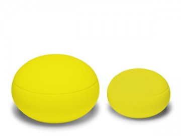 siliconen 'potjes', set/2 in het geel, burkar