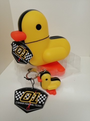 Canar b duck sleutelhanger race eend
