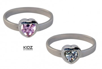 Charmins kidz ring hartje met steen