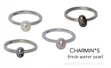 Charmins ringen met fresh water pearl