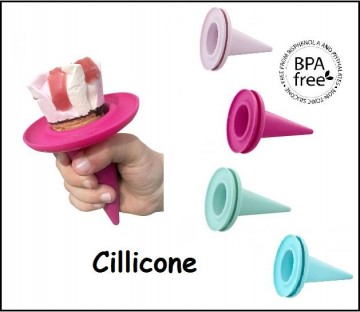 Cillicone ijsjeshouder, set/2  van siliconen. kg design