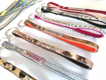 Clf sleutelhanger leer