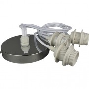 cotton ball pendel voor 3 lampen