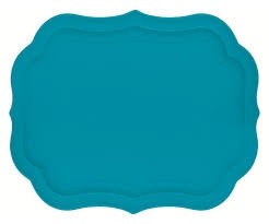 Dienblad Baroque & Rock in turquoise-