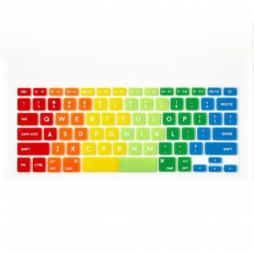 Flapjack cover voor je macbook, Qwerty multi colour