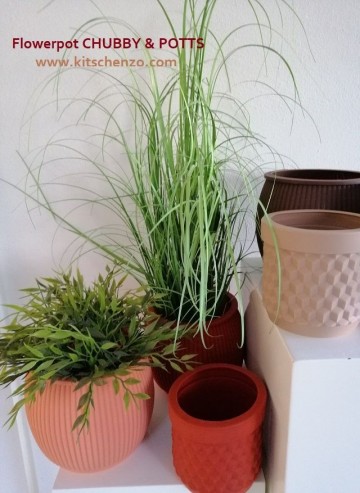 Flowerpot bruin tinten siliconen bloempot 1