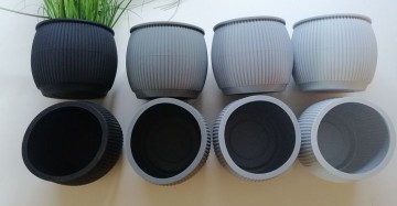 Flowerpot grijs tinten siliconen