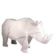 origamilamp witte neushoorn