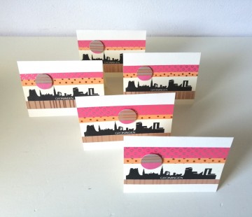 Groningen skyline 6 wenskaarten