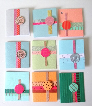 Handgemaakte kado kaartjes mix