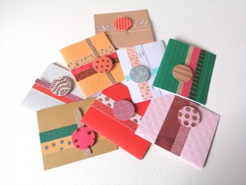 Handgemaakte kaartjes set no 4 kitschenzo