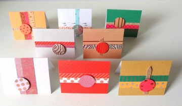 Handgemaakte kado kaartjes set 4