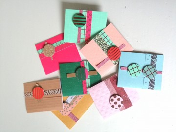 Handgemaakte kado kaartjes set 6 kitschenzo