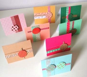 Handgemaakte kado kaartjes set 6