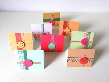 Handgemaakte kado kaartjes set 7 kitschenzo