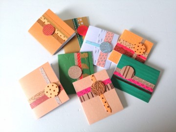 Handgemaakte kadokaartjes set no 3