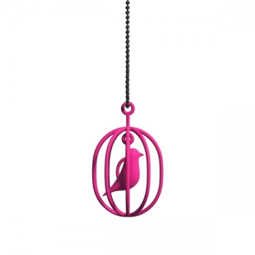 Hanger HAPPY BIRD van Soonsalon, 3-d geprint M in het roze