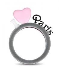 Soonsalon set/3 ringen I love Paris in maat 8