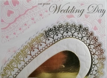 trouwkaart met honeycomb