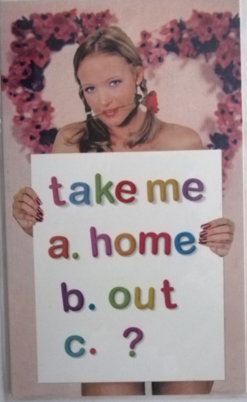 retro kaart take me..