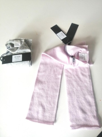 tif tiffy polswarmers grijs en zachtroze