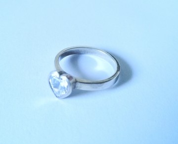 charmins zilveren ring hart