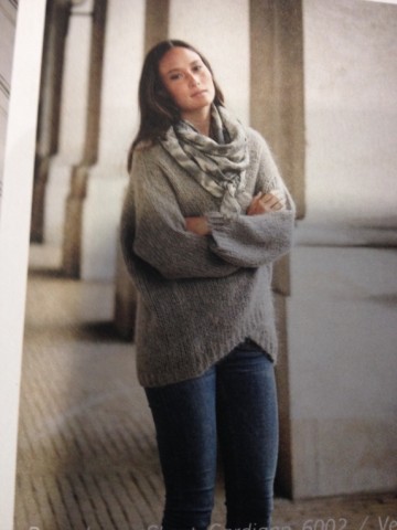 Tif Tiffy ROSA kort gebreid vest in grijs met lurex