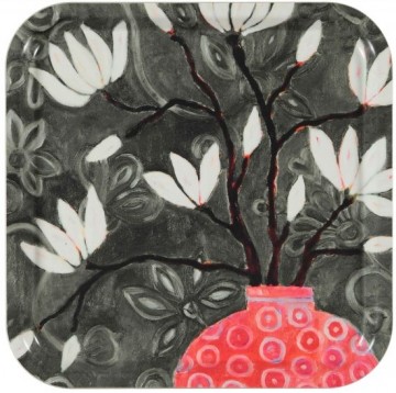 In bloom black tray 32 x 32 550x547