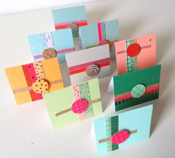 Kadokaartjes handgemaakt set 9