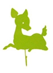 Metalen haakje Hertje in limegroen of roze