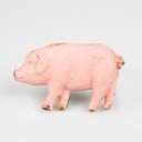 Kastknopje metaal vintage varken in roze