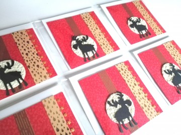 Kerst set kaarten eland