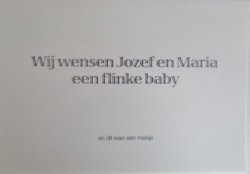 Kerstkaart dit keer een meisje