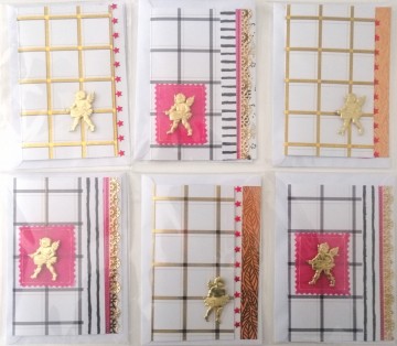 Kerstkaart engel set 6