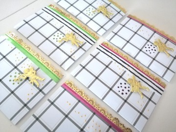 Kerstkaart engeltjes handgemaakt