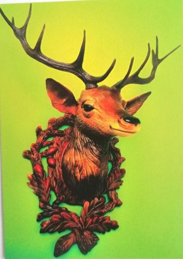 Kerstkaart hertenkop