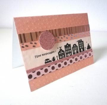 Kerstkaart huisjes