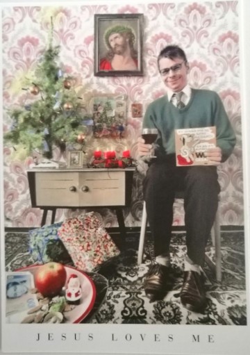 Kerstkaart jesus loves me