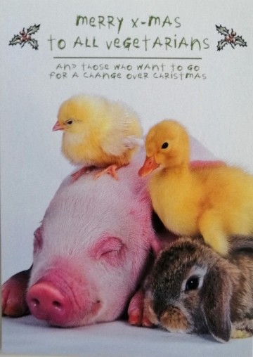 Kerstkaart to all vegetarians