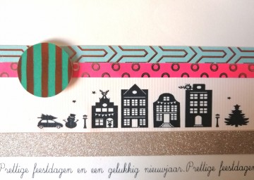 Kertkaart huisjes set 3